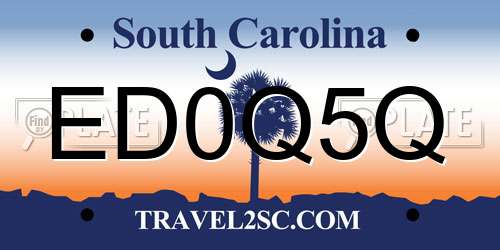 ED0Q5Q South Carolina License Plate