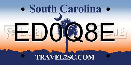 ED0Q8E South Carolina License Plate