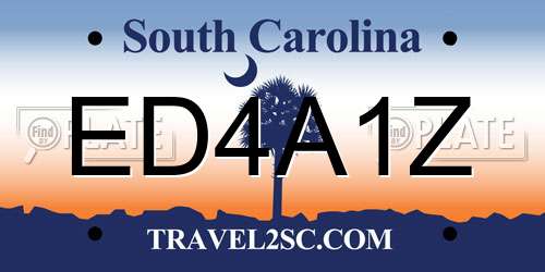 ED4A1Z South Carolina License Plate