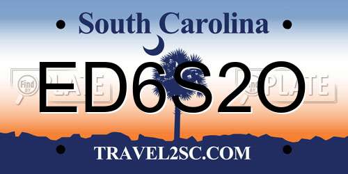 ED6S2O South Carolina License Plate