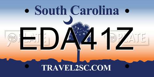 EDA41Z South Carolina License Plate