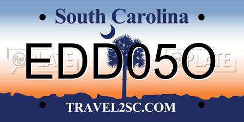 EDD05O South Carolina License Plate