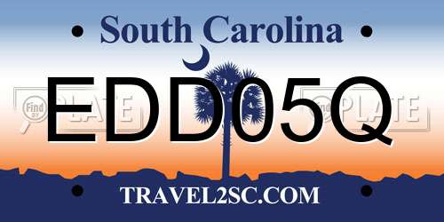 EDD05Q South Carolina License Plate