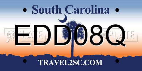 EDD08Q South Carolina License Plate