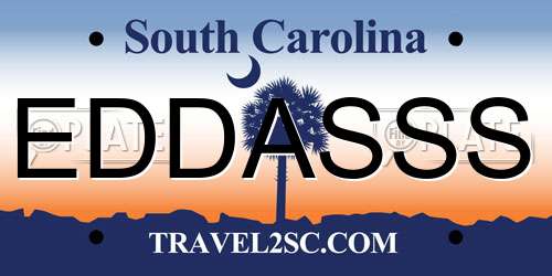 EDDASSS South Carolina License Plate