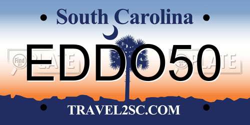 EDDO50 South Carolina License Plate