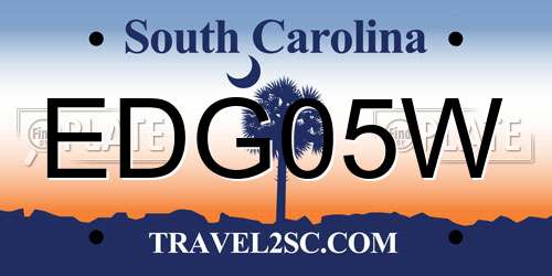 EDG05W South Carolina License Plate