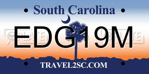 EDG19M South Carolina License Plate