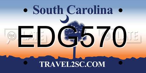 EDG570 South Carolina License Plate