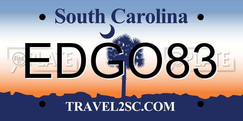 EDGO83 South Carolina License Plate