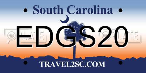 EDGS20 South Carolina License Plate
