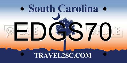 EDGS70 South Carolina License Plate