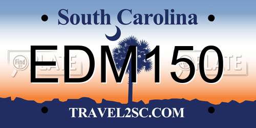 EDM150 South Carolina License Plate