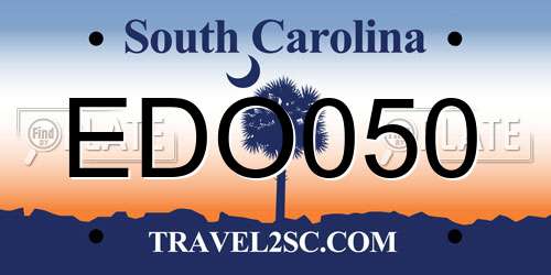 EDO050 South Carolina License Plate