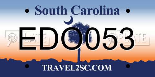 EDO053 South Carolina License Plate