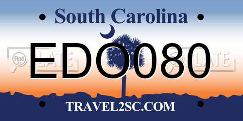 EDO080 South Carolina License Plate