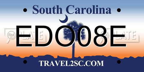 EDO08E South Carolina License Plate
