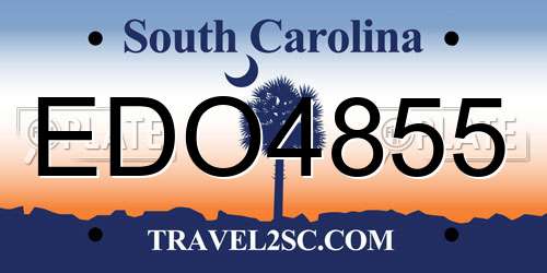EDO4855 South Carolina License Plate