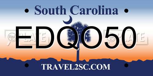EDQO50 South Carolina License Plate