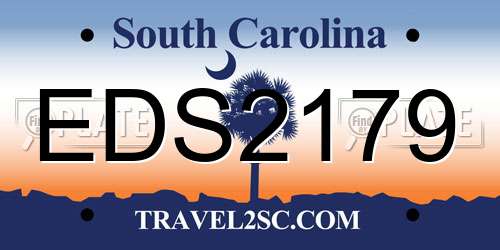 EDS2179 South Carolina License Plate