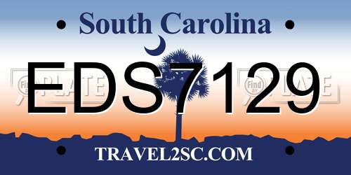 EDS7129 South Carolina License Plate