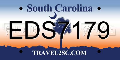 EDS7179 South Carolina License Plate