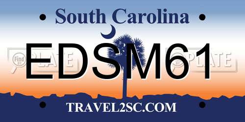 EDSM61 South Carolina License Plate