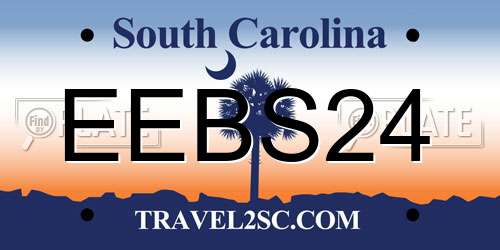 EEBS24 South Carolina License Plate