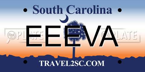 EEEVA South Carolina License Plate