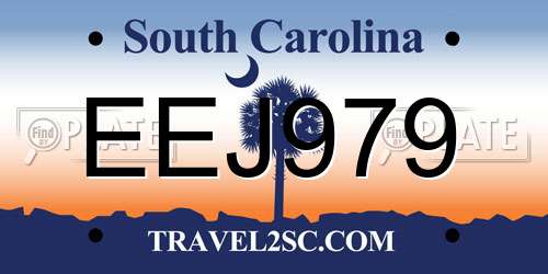 EEJ979 South Carolina License Plate