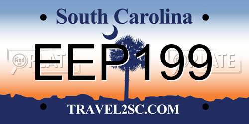 EEP199 South Carolina License Plate