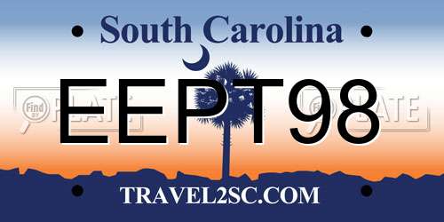 EEPT98 South Carolina License Plate