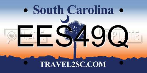 EES49Q South Carolina License Plate