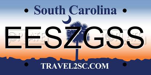 EESZGSS South Carolina License Plate