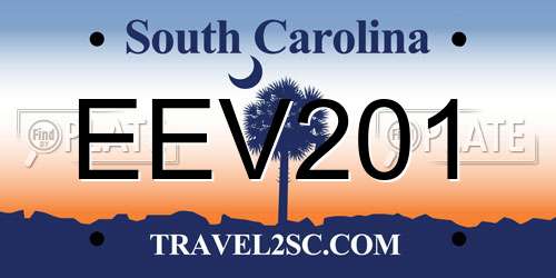 EEV201 South Carolina License Plate