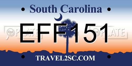 EFF151 South Carolina License Plate