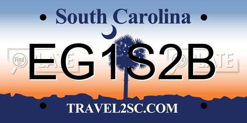 EG1S2B South Carolina License Plate