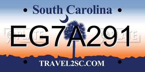 EG7A291 South Carolina License Plate