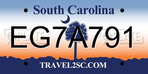 EG7A791 South Carolina License Plate