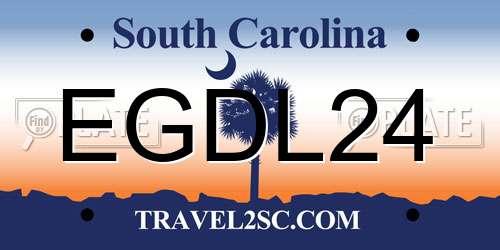 EGDL24 South Carolina License Plate