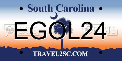 EGOL24 South Carolina License Plate