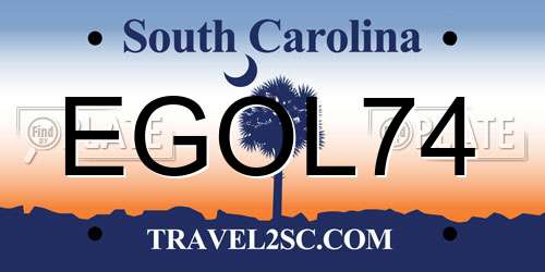 EGOL74 South Carolina License Plate
