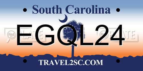 EGQL24 South Carolina License Plate