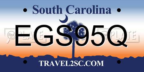 EGS95Q South Carolina License Plate