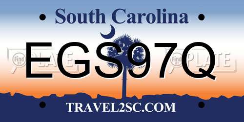 EGS97Q South Carolina License Plate