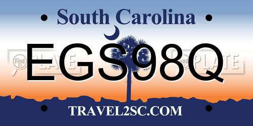 EGS98Q South Carolina License Plate