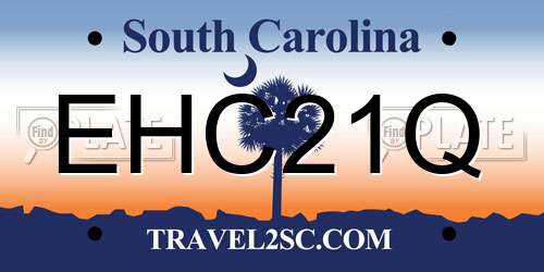 EHC21Q South Carolina License Plate