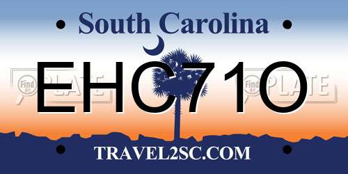 EHC71O South Carolina License Plate