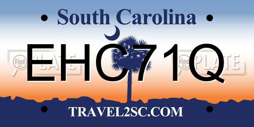 EHC71Q South Carolina License Plate