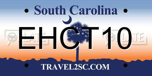 EHCT10 South Carolina License Plate